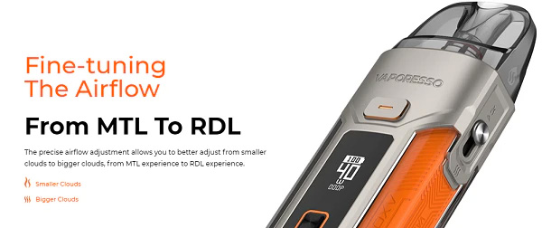 Vaporesso Luxe X Pro Airflow Diagram